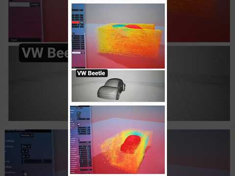 VW Beetle streamline flow analysis