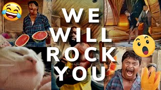 We Will Rock You By Queen... But Drums Are Made Up Of Memes!