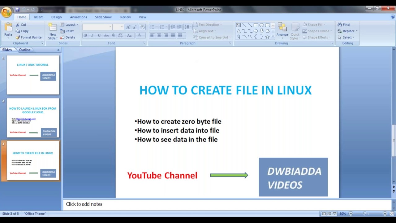 create a zero byte file in unix