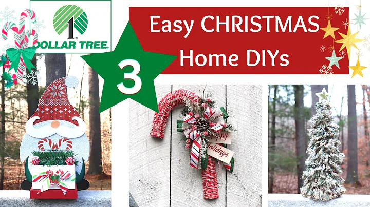 DIY CHRISTMAS CANDY CANE WREATH | DOLLAR TREE GNOM...