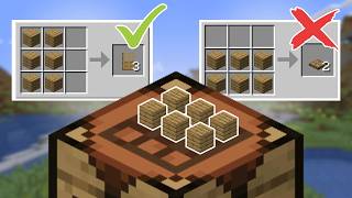 How Inefficient Are Minecraft Crafting Recipes?