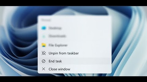 Microsoft Windows 11 - How to add the newer "END TASK" option to your Windows taskbar