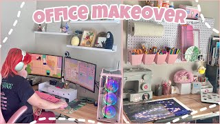 aesthetic office space makeover✨