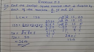 Class 8 - Exercise 5.3 - Q 10 | Find the smallest square numbers