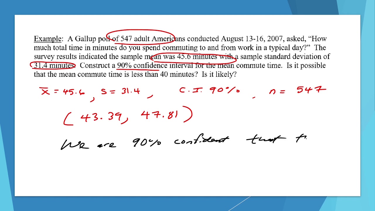 Confidence Intervals for Mean Part 3 - YouTube