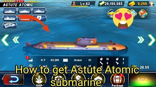 How to get New submarine ASTUTE ATOMIC using GG in warship battle ll new ship code screenshot 1