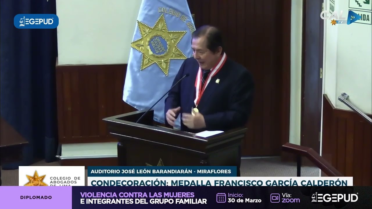Ceremonia de Distinción al Dr. Germán Small Arana | Medalla “Francisco García Calderón” – CAL