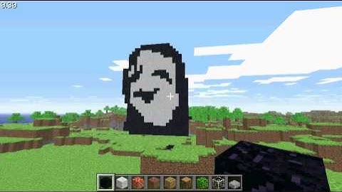 Yume Nikki Uboa pixel art in Minecraft