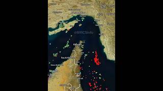 Watch 24 Hours of Ship Traffic in the Strait of Hormuz (Global Oil Highway)