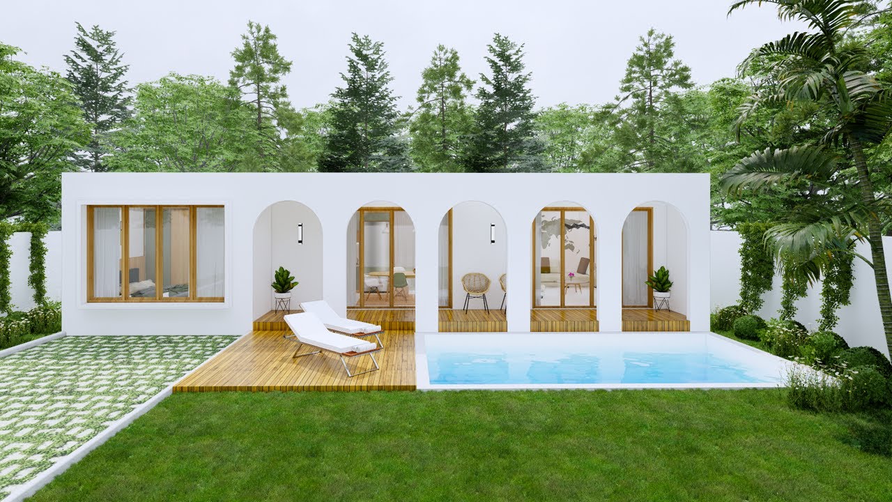 840 Sqft 78 Sqm Modern Small House With Pool Design YouTube 840-sqft-78-sqm-modern-small-house-with-pool-design-youtube