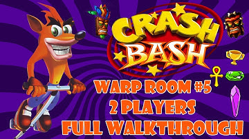 Crash Bash (PSX) - 201% Walktrough CO-OP(2P) no Commentary ALL TROPHIES, GEMs, CRYSTALS N