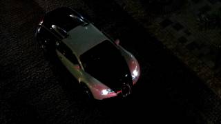 Front view of white and blue Bugatti Veyron in Dubai (JBR - the Walk) Bugatti Veyron Front View