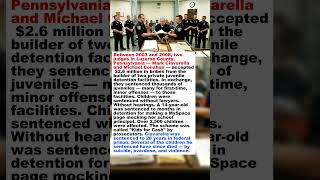 Two Judges Were Paid $2.6 Million to Send Children to Prison for Minor Offenses. #shorts
