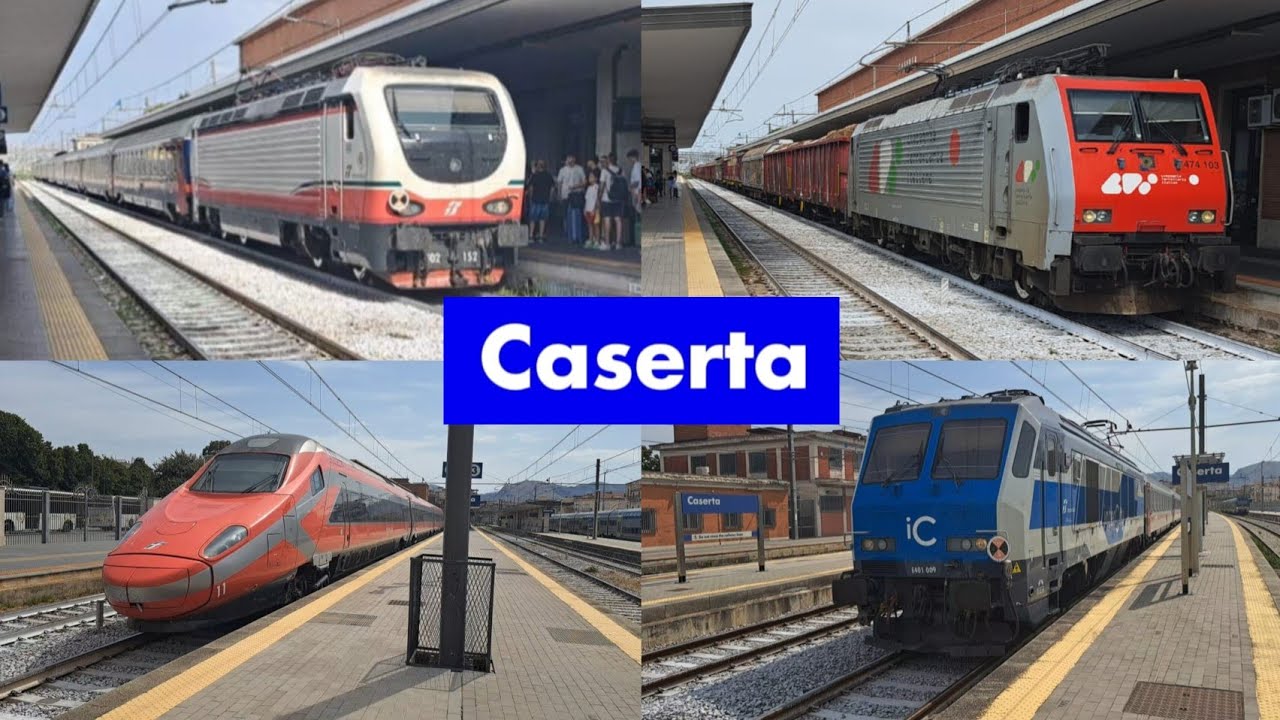 Primo sabato mattina di Agosto alla Stazione di Caserta, con alcuni deviati tra merci e Intercity