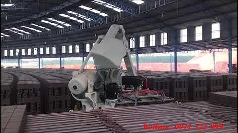 Robot xếp gạch 6 lỗ lò xoay tuynel