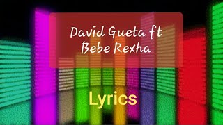 David Guetta ft Bebe Rexha - Im good blue (lyrics)