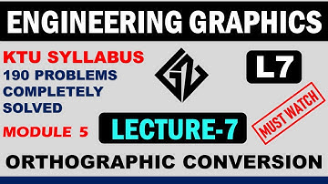 L7| conversion to orthographic view from isometric view| multi view projection| Engineering Graphics