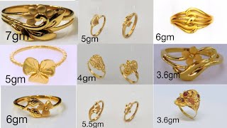 Gold ring designs for women | Light weight gold ring