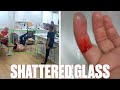 SHATTERED GLITTER JAR DISASTER | BLOOD, GLUE AND GLITTER EVERYWHERE! CUT DEEP BY SHATTERED GLASS JAR