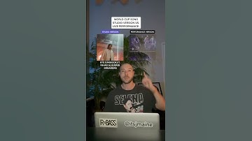 World Cup Song BTS JungKook “Dreamers” Studio Version Vs. Live Performance #shorts #bts #jungkook