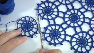 картинка: Нежнейшая Ажурная Красота!!! Великолепные Паутинки крючком/ Соединение Мотивов последним рядом