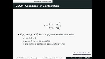 Econometrie - Vectorfoutcorrectiemodel: Johansen-test