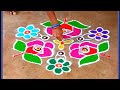 116 dots rangolipurattasi motham special flower  beautiful rangoli dhana creative rangoli