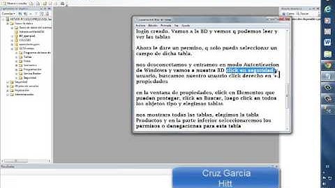 creacion usuario y permisos en SQL Server 2008