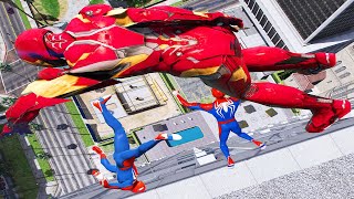 Gta 5 Spiderman Vs Iron Man | Ragdolls Fails/Jumps Ep.2 (Euphoria Physics Funny Moments)