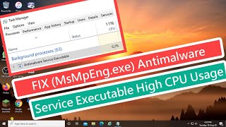 FIX (MsMpEng.exe) Antimalware Service Executable High CPU Usage