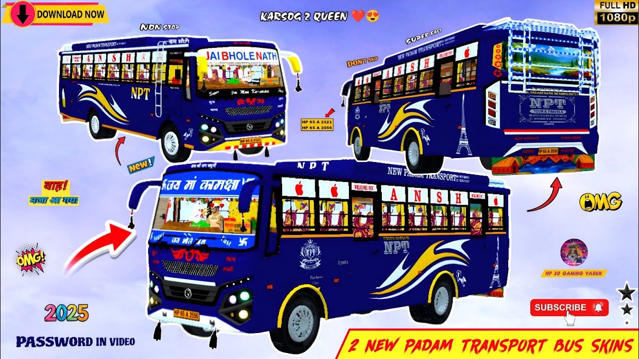 🎉 ❤️ SUPRISELY RELEASED ❤️🎉 || (2) NPT BUS SKIN NEW SKIN || NEW BHARDWAJ BUS MOD 