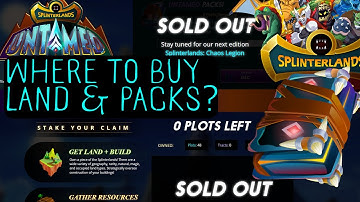 Where to Buy Land & Packs, Splinterlands