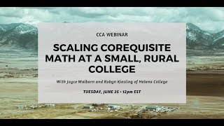 Scaling Corequisite Support at a Small, Rural College