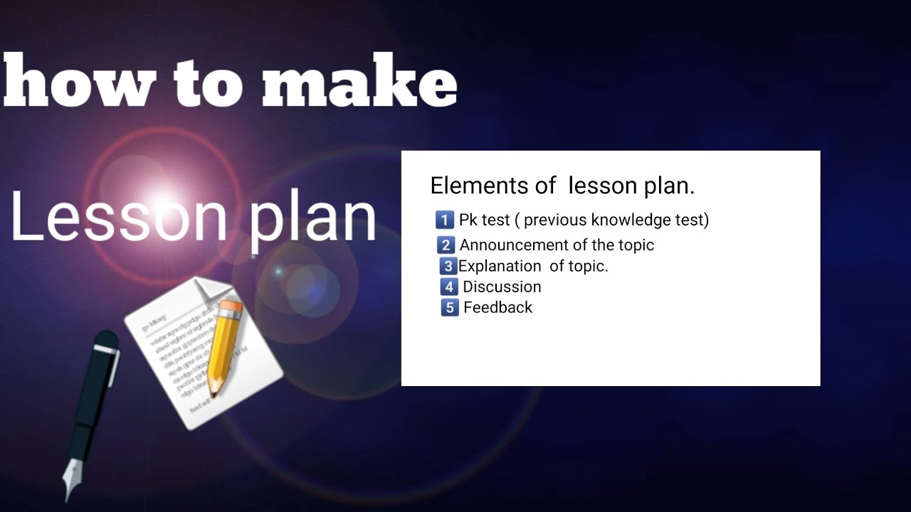 Lesson plan, how to make lesson plan.,how to apply lesson plan - YouTube