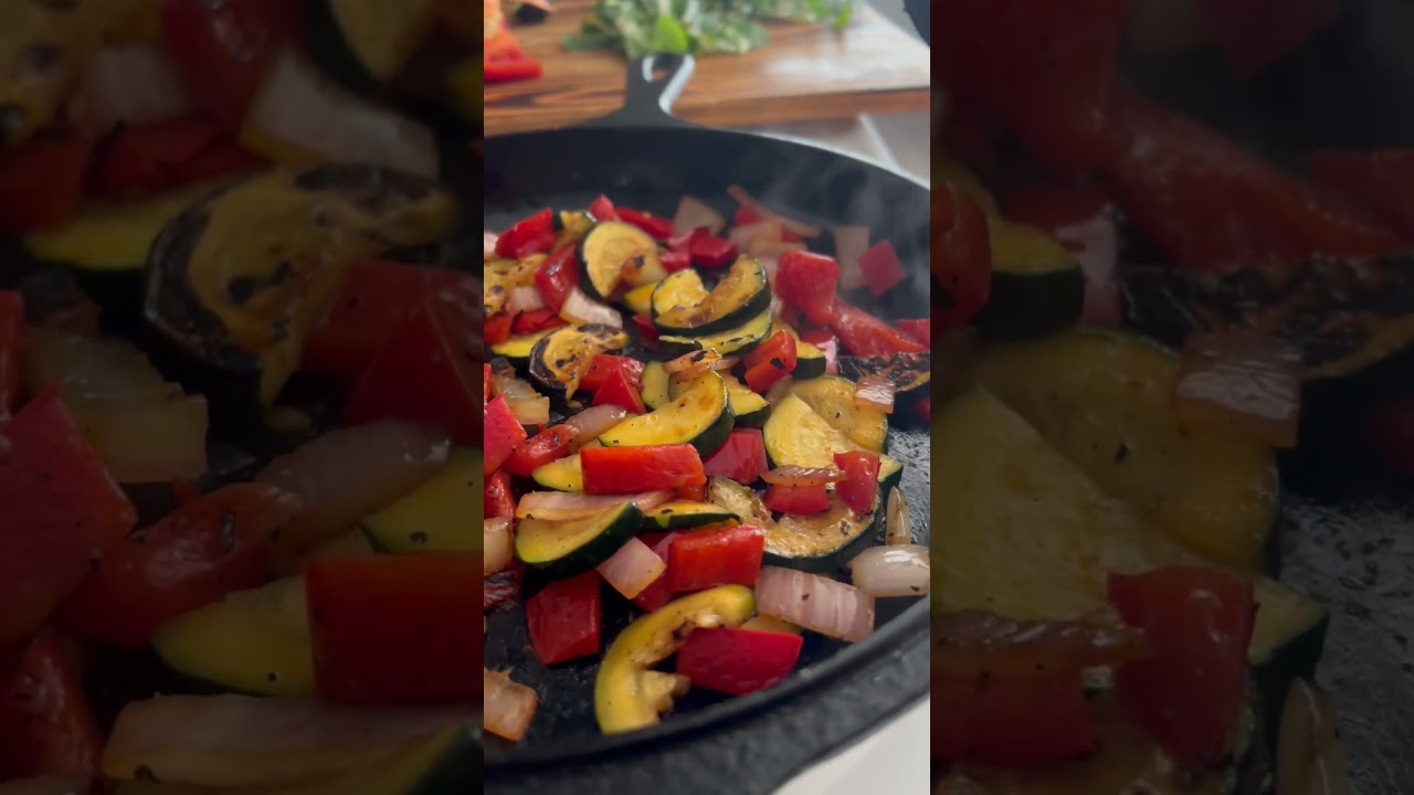 Zucchini Peppers Onions