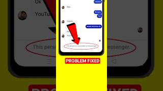 this person is unavailable on messenger | messenger this person is unavailable on messenger #shorts