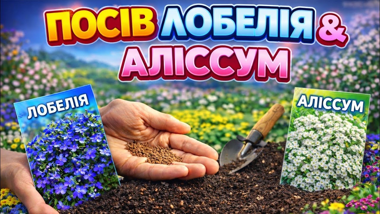ЛОБЕЛІЯ та АЛІСУМ,сію без пікірування! Найпростіший спосіб від