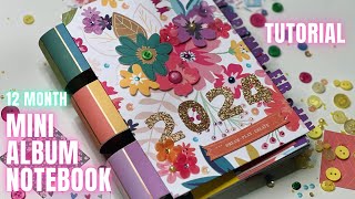 Craft Along Tutorial: Create a 12 Month Mini Album Notebook