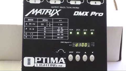 MATRIX DMX PRO - Built in Program Mode