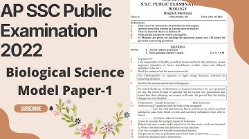 💐👌😊 AP SSC Public Examination 2022 Biological Science Model Paper-1💐👌😊