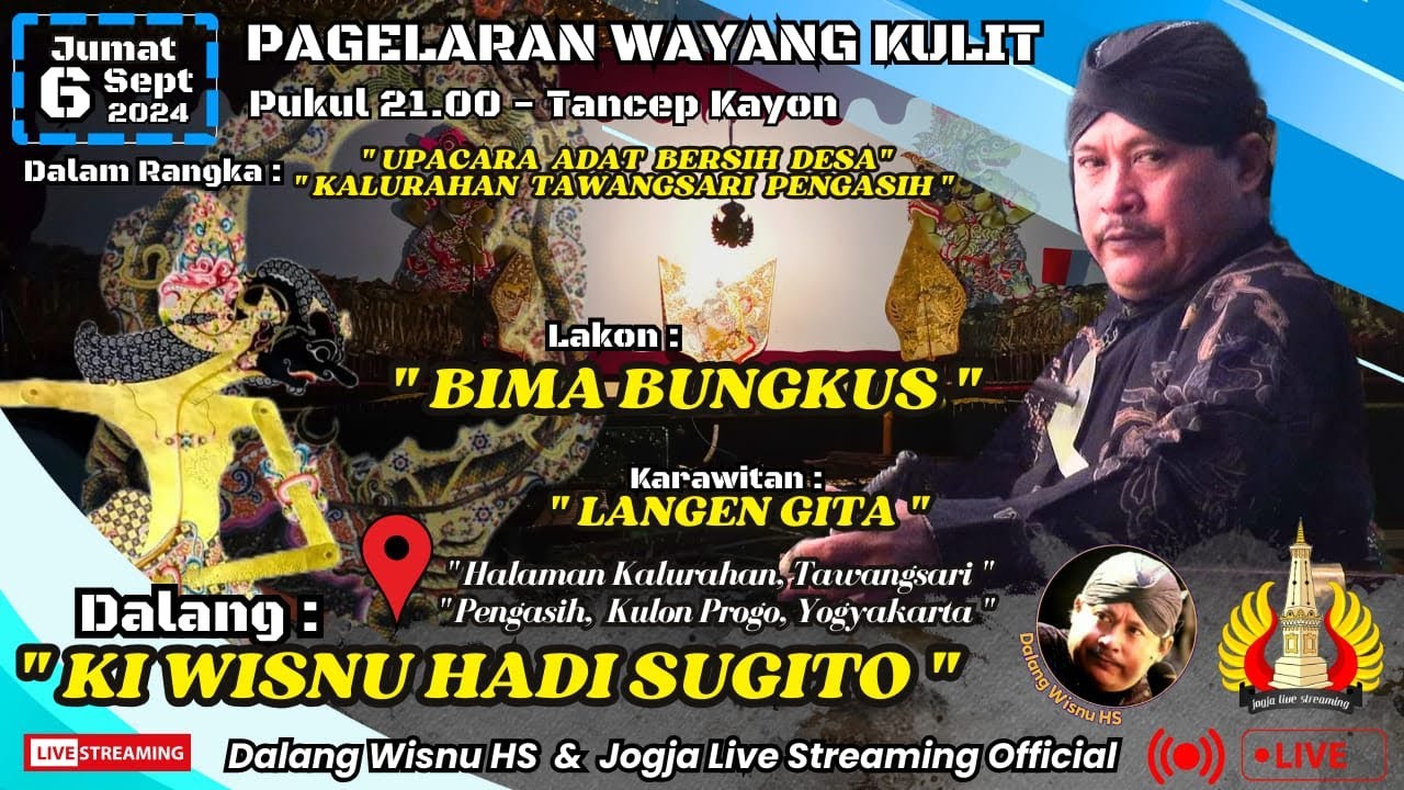 Live Wayang Ki Wisnu Hadi Sugito // Lakon : Bima Bungkus