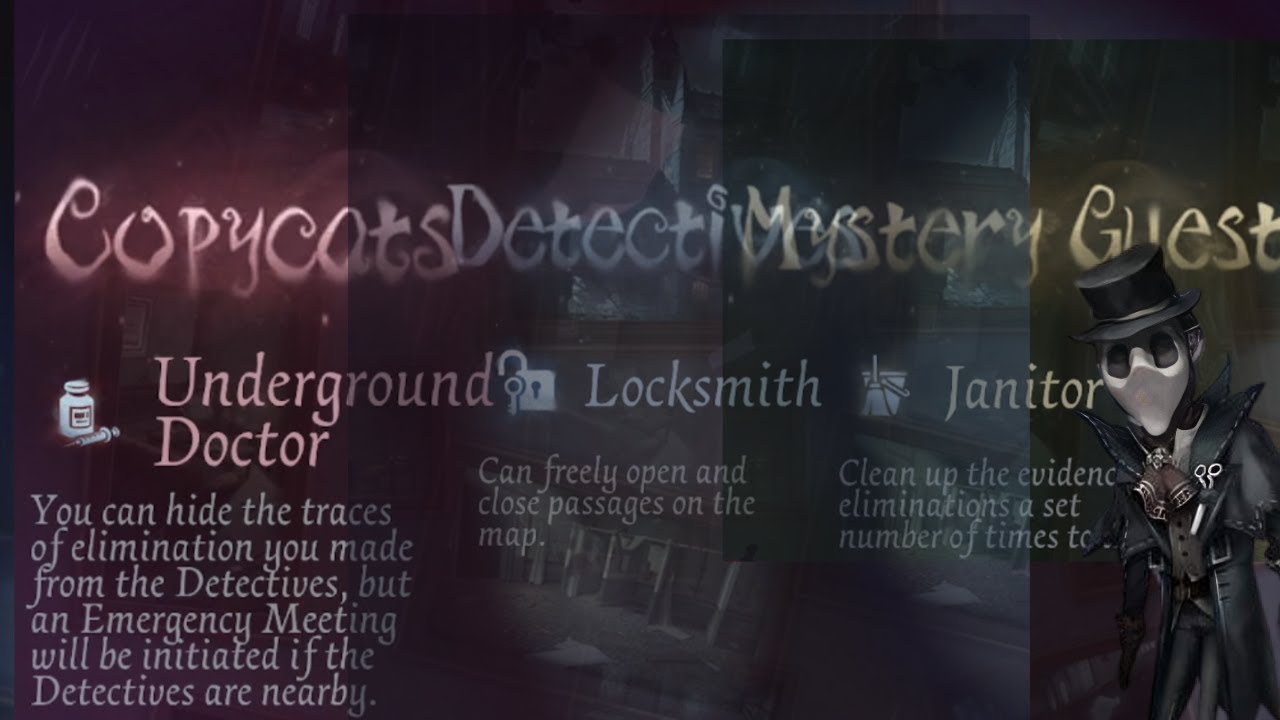 Identity V COPYCAT - UNDERGROUND DOCTOR + JANITOR ARE UNBEATABLE - YouTube