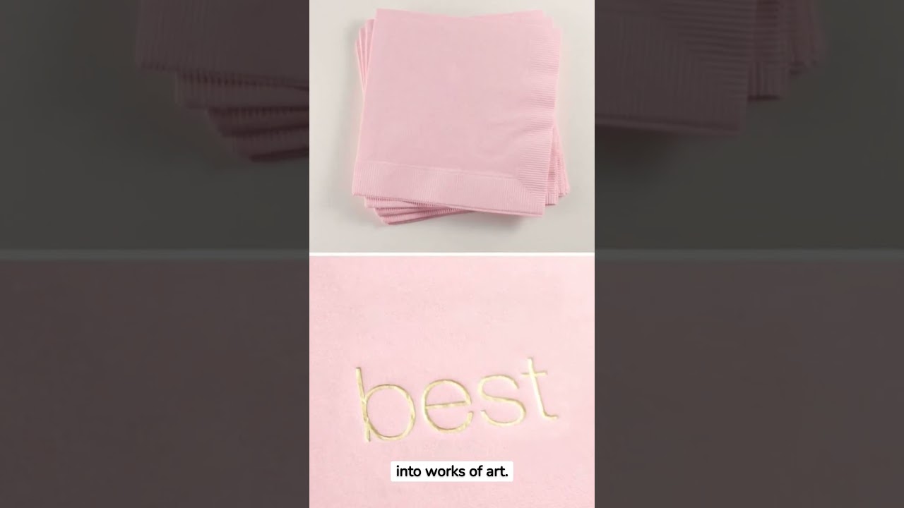 Metal Magic Transform Hot Stamping Napkins #napkins #foil #paper #customize