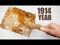 Very Rusty WW1 Infantry Shovel Restoration. Linnemann&#39;s infantry shovel 1870