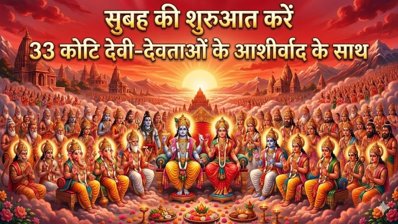 सुबह की शुरुआत करें 33 कोटि देवी-देवताओं के आशीर्वाद के साथ 