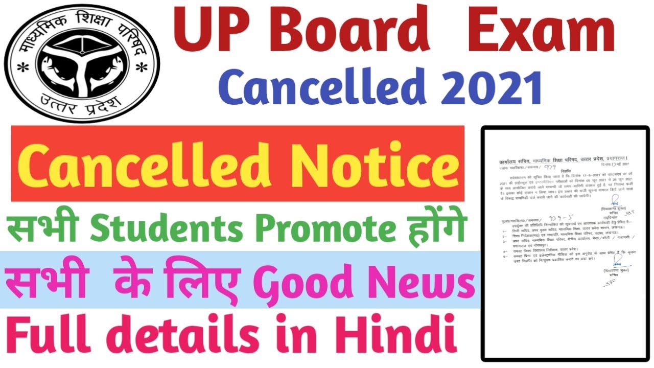 UP Board Class 12 Intermediate Exam Cancelled 2021 