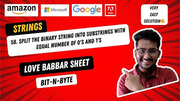 58. Split the binary string into substrings with equal number of 0s and 1s | Strings | 450 DSA