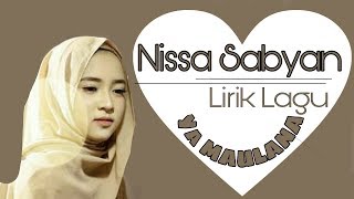 YA MAULANA Nissa Sabyan-lirik lagu