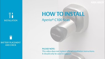 How to install the Aperio C100 Electronic Cylinder (SCAN version)