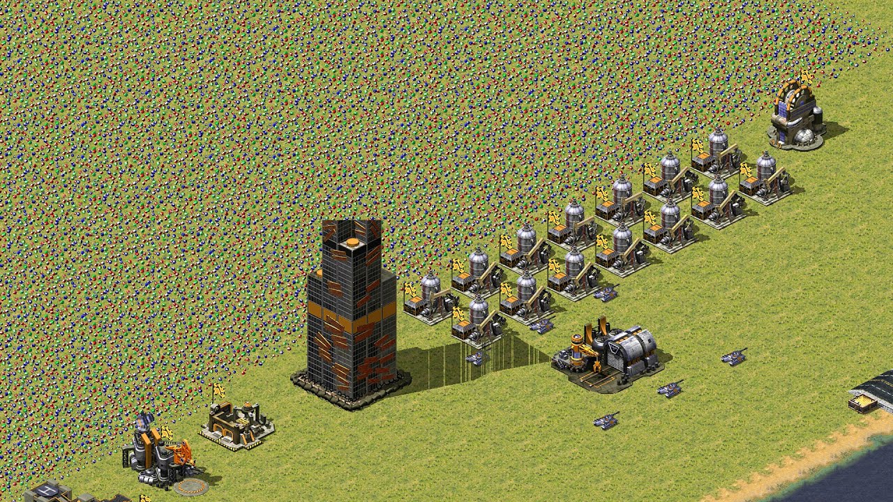 Red Alert 2 | Yuri's Revenge | 7 vs 1 | Green Arctic Circle New Map ...